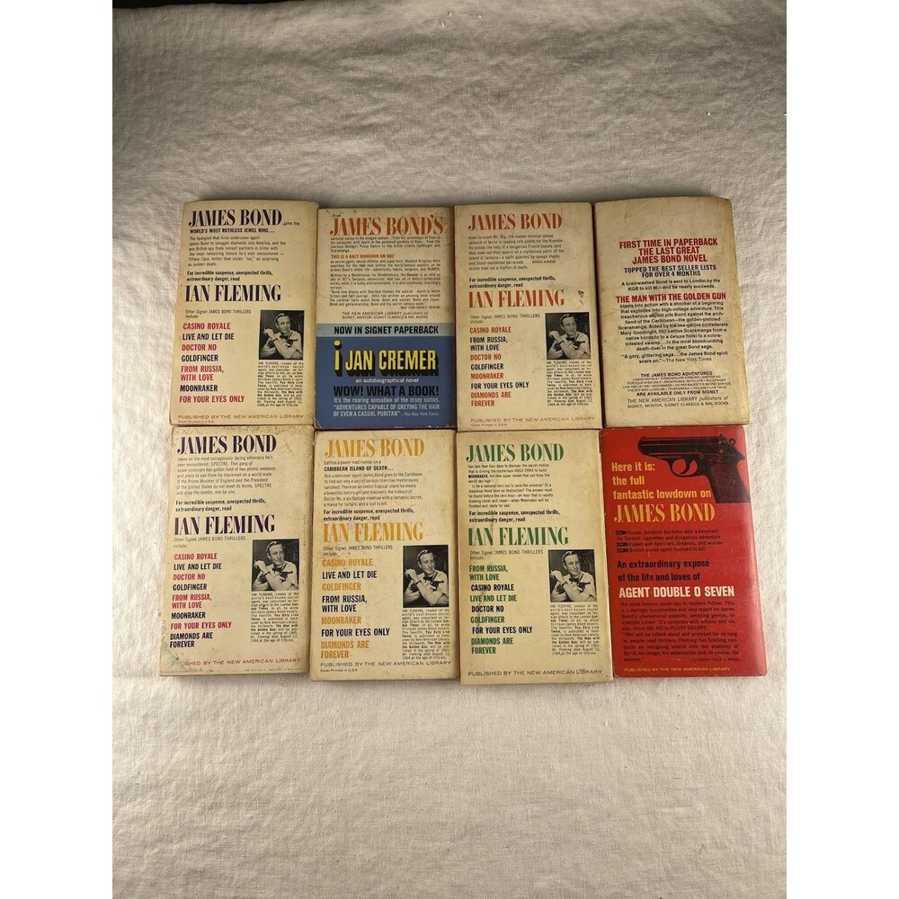 Lot of 8 James Bond 007 Paperback Books Ian Fleming/Kingsley Amis/O.F. Snelling - Picture 2 of 14